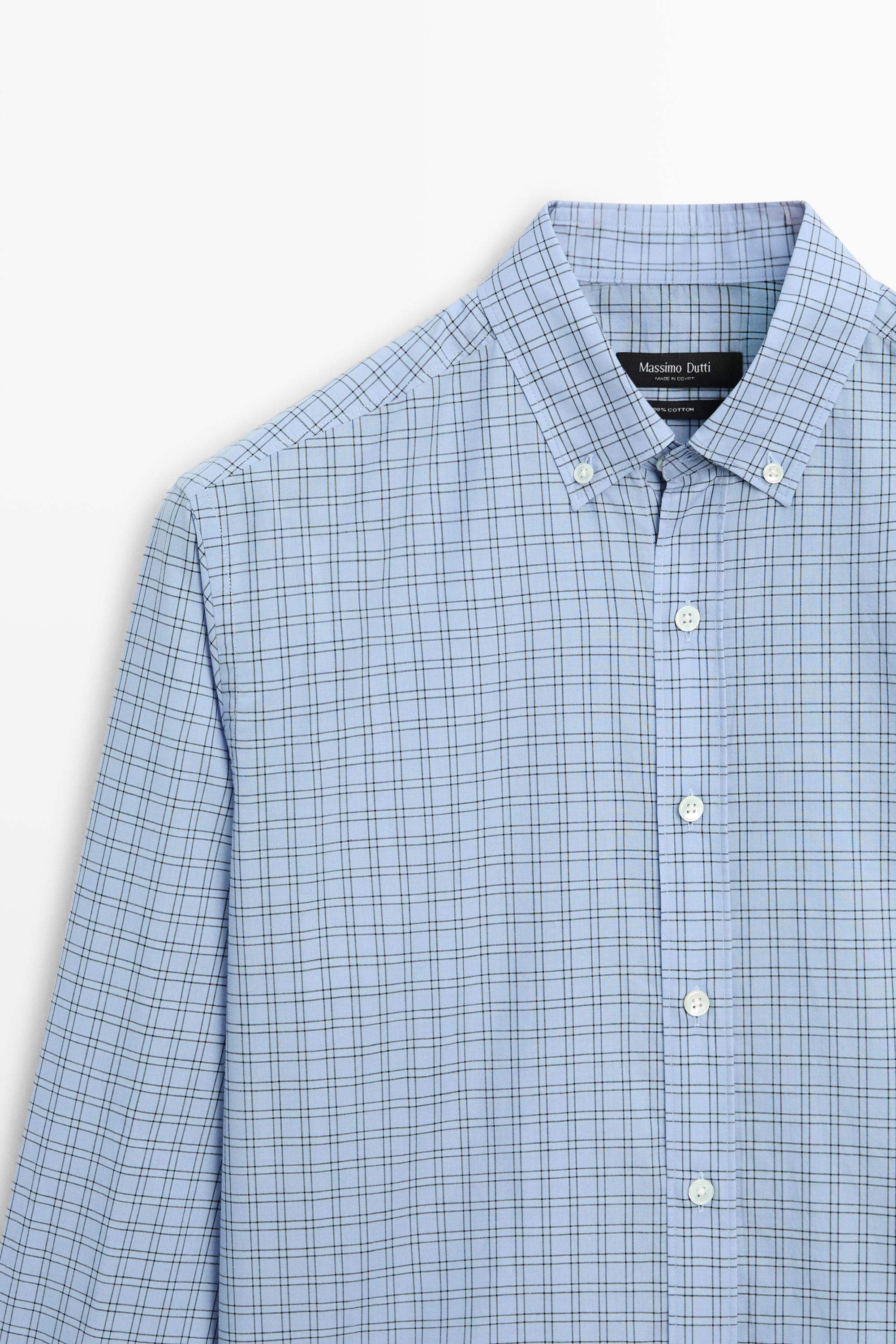 Relaxed fit plaid shirt